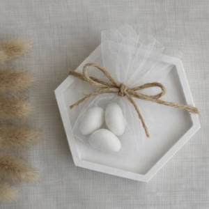 Hexagon Tray Baby Powder – Κεραμικός Εξάγωνος Δίσκος