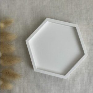Hexagon Tray Baby Powder – Κεραμικός Εξάγωνος Δίσκος