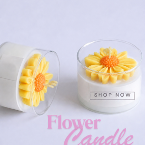 Flower Candle Yellow-Treat Me Well Soy